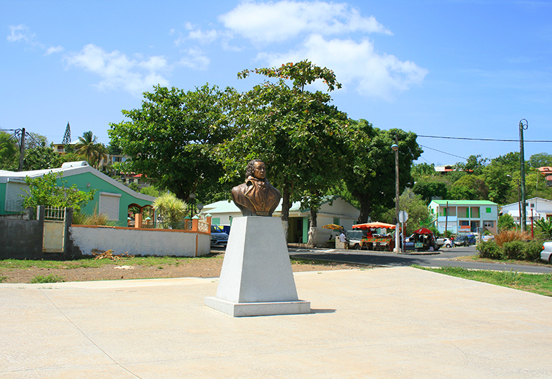 The bust of Louis Delgrès. City of Vieux-Habitants in Guadeloupe